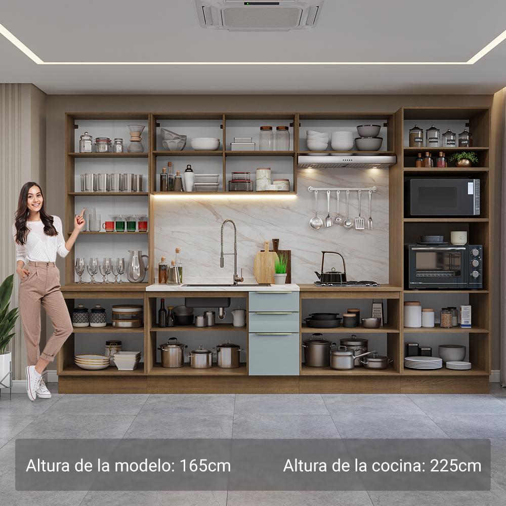 Foto 5 pulgar | Cocina Integral Completa Armario De Vidrio Madesa Lux Mg 03