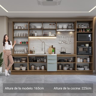 Foto 4 | Cocina Integral Completa Armario De Vidrio Madesa Lux Mg 03