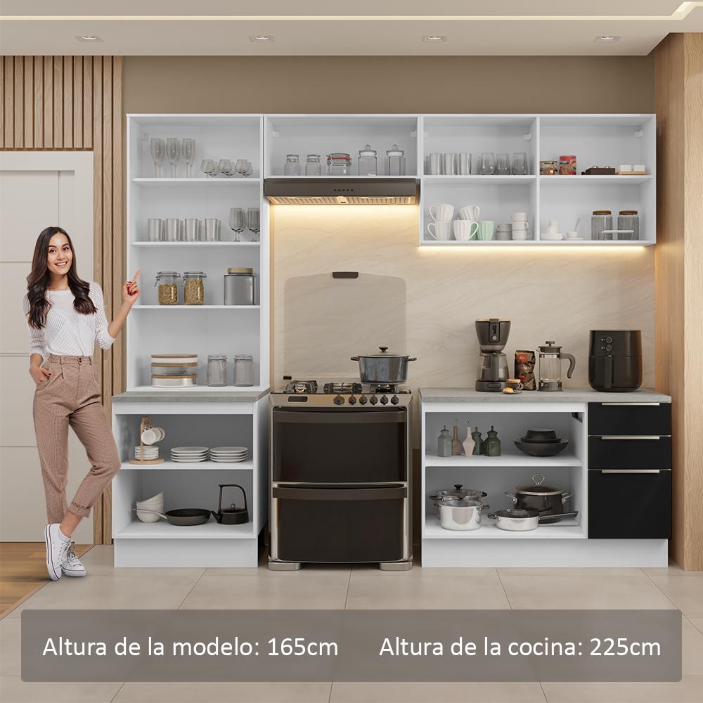 Foto 6 pulgar | Cocina Integral Completa Armario De Vidrio Madesa Lux Bn 04