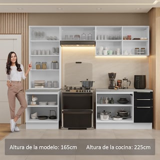 Foto 5 | Cocina Integral Completa Armario De Vidrio Madesa Lux Bn 04