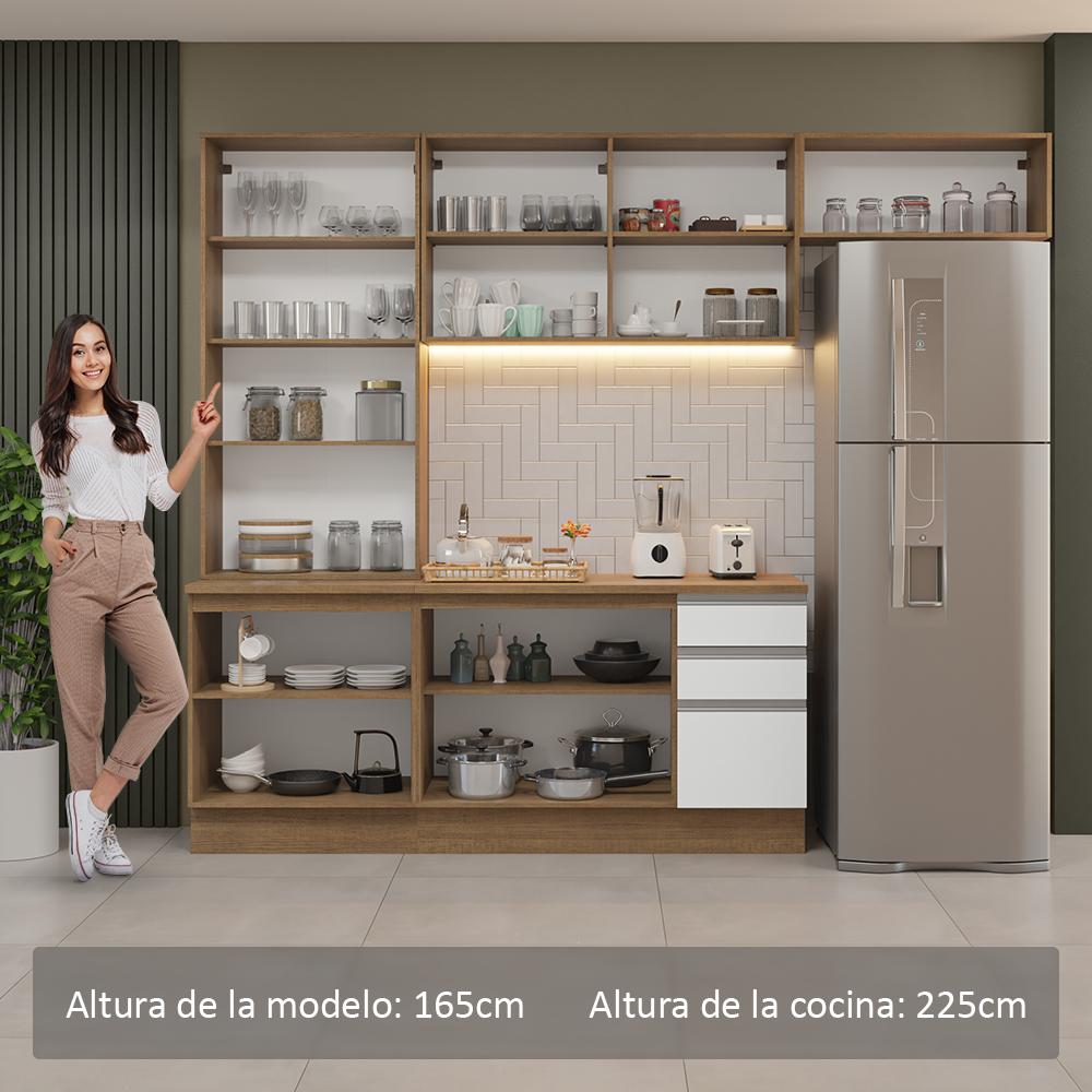Foto 6 pulgar | Cocina Integral Completa Modular Madesa Glamy 270cm Mb 16
