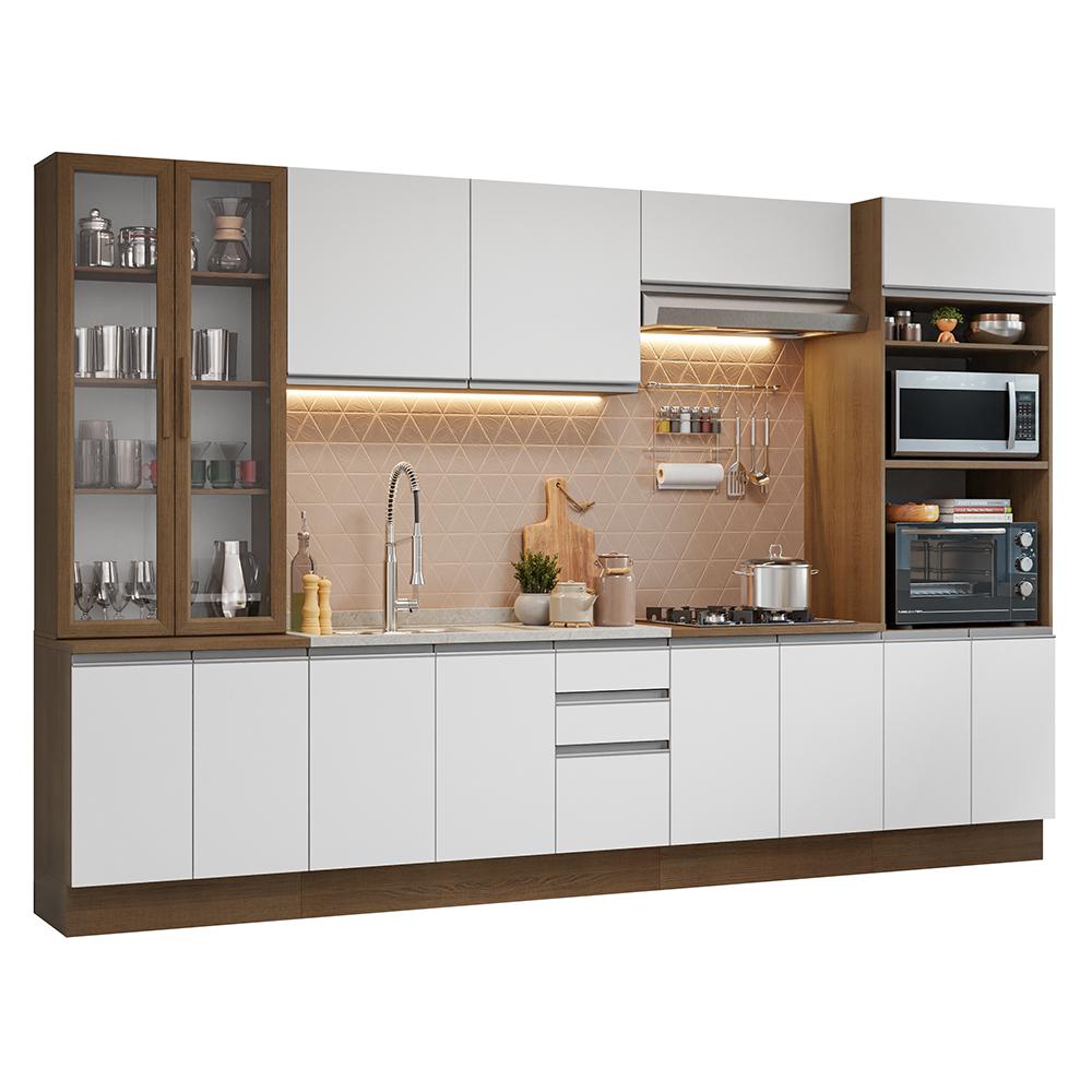 Foto 2 pulgar | Cocina Integral Completa Armario De Vidrio Madesa Glamy Mb 1