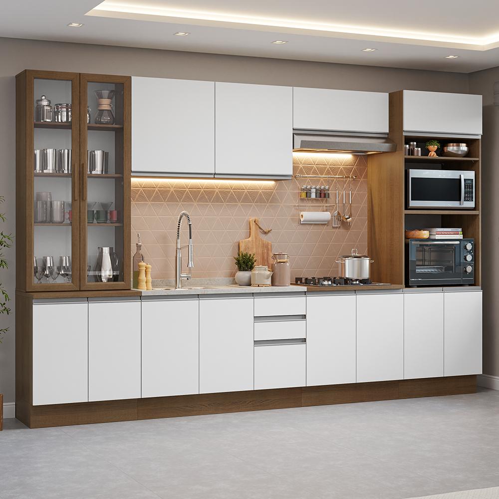 Foto 3 pulgar | Cocina Integral Completa Armario De Vidrio Madesa Glamy Mb 1