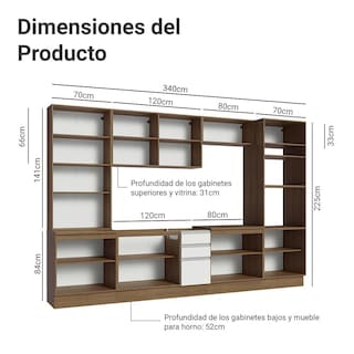 Foto 3 | Cocina Integral Completa Armario De Vidrio Madesa Glamy Mb 1