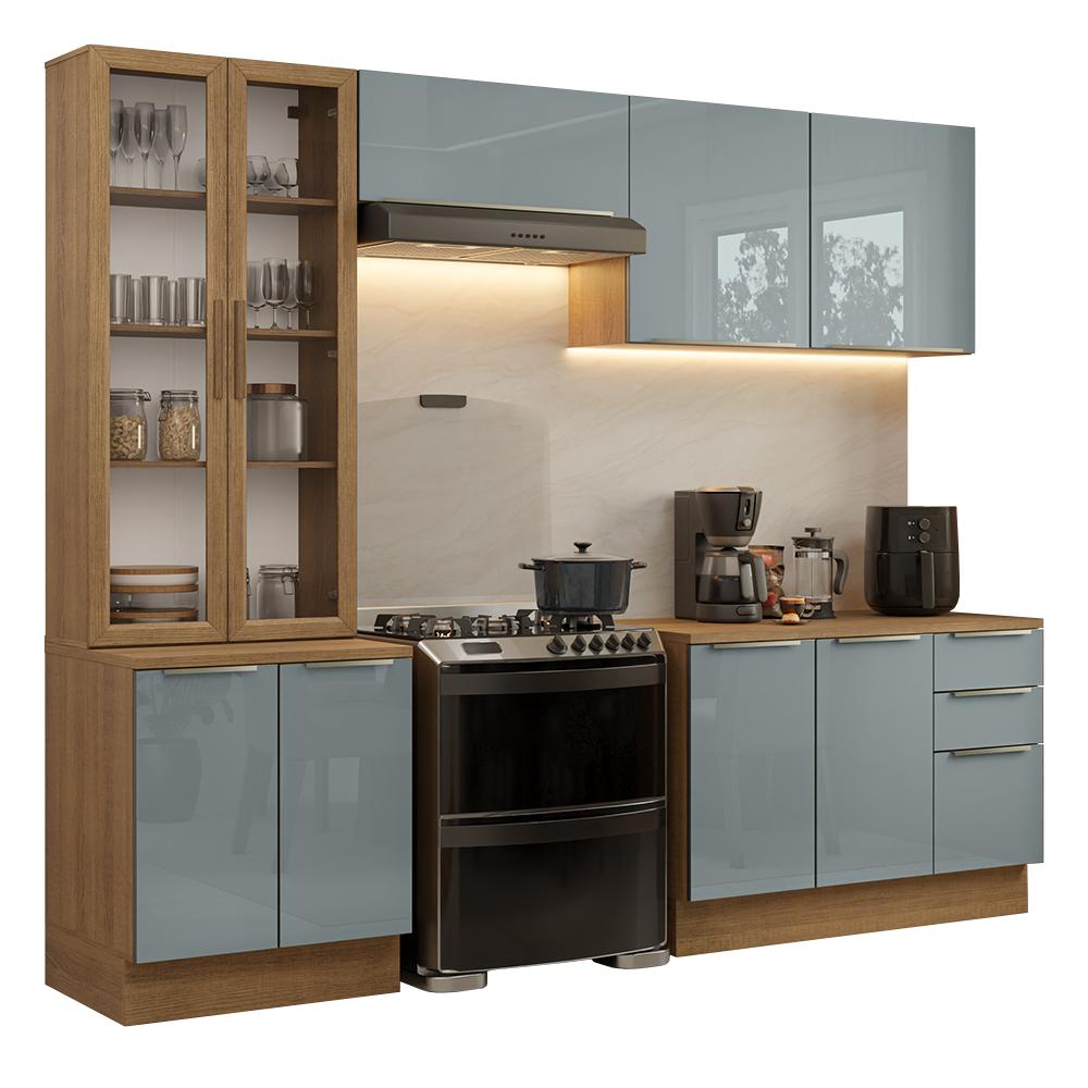 Cocina Integral Completa Armario De Vidrio Madesa Lux Mg 04