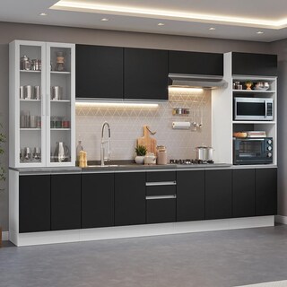 Foto 2 | Cocina Integral Completa Armario De Vidrio Madesa Glamy Bn 1