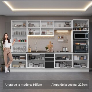 Foto 4 | Cocina Integral Completa Armario De Vidrio Madesa Glamy Bn 1