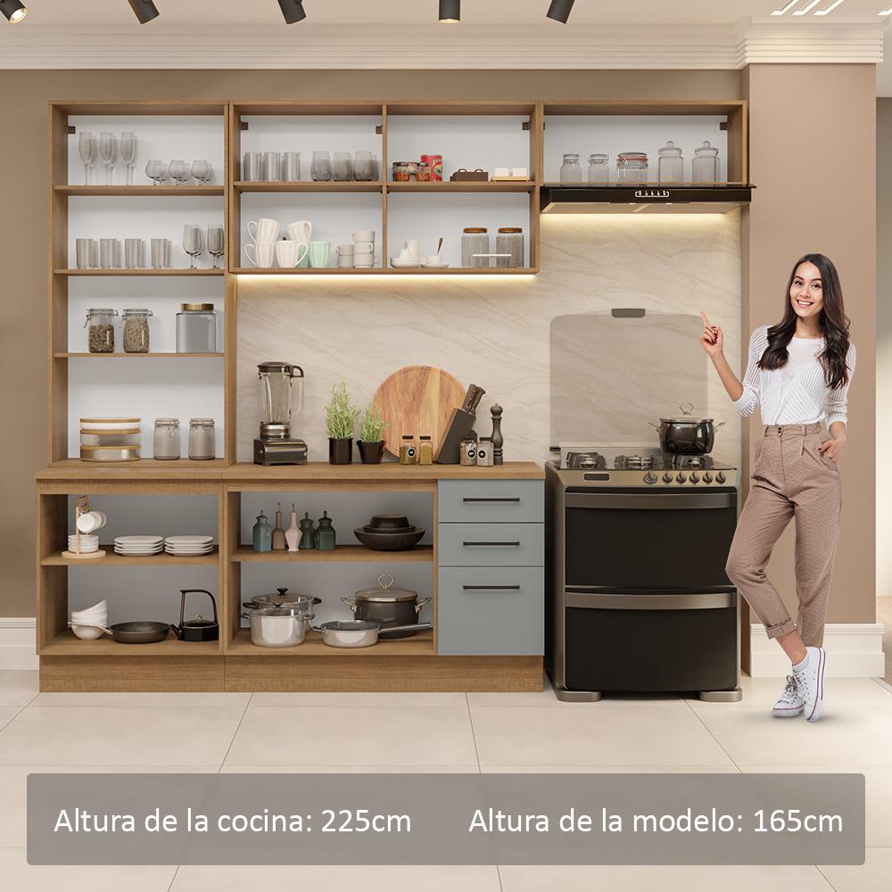 Foto 6 pulgar | Cocina Integral Completa Modular Madesa Agata 270cm Mg 11