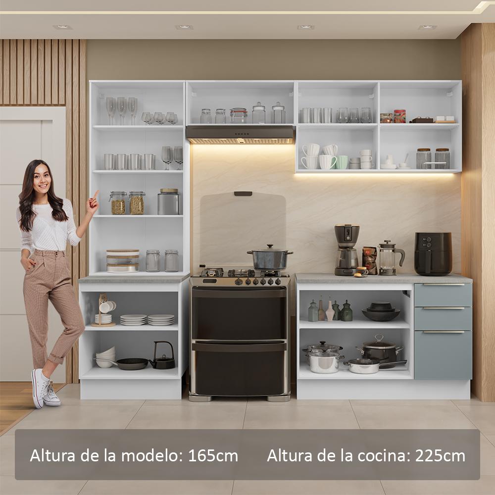 Foto 6 pulgar | Cocina Integral Completa Armario De Vidrio Madesa Lux Bg 04