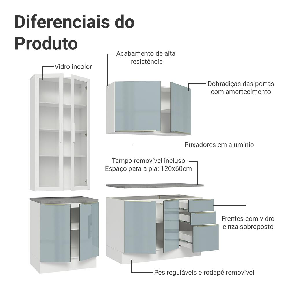 Foto 5 | Cocina Integral Completa Armario De Vidrio Madesa Lux Bg 02