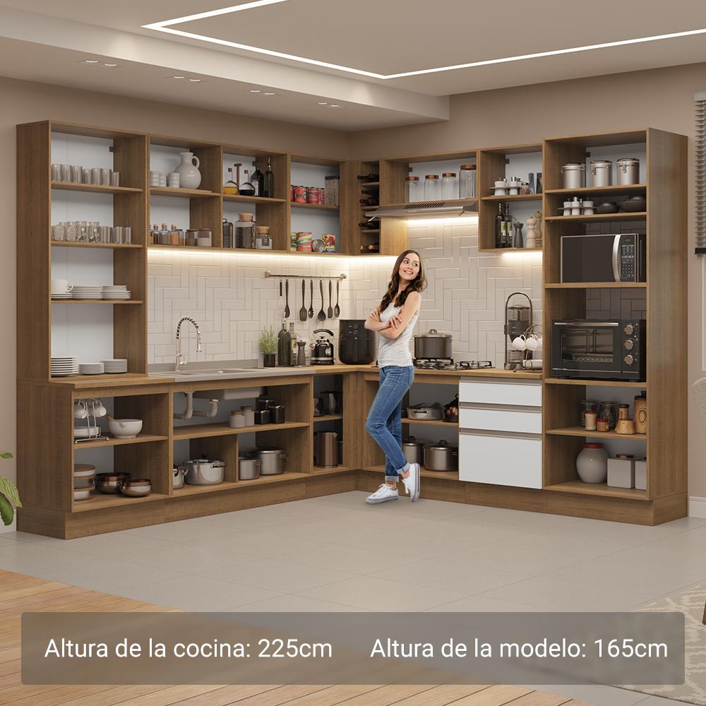 Foto 6 pulgar | Cocina Integral Completa Armario De Vidrio Madesa Lux Mb 02