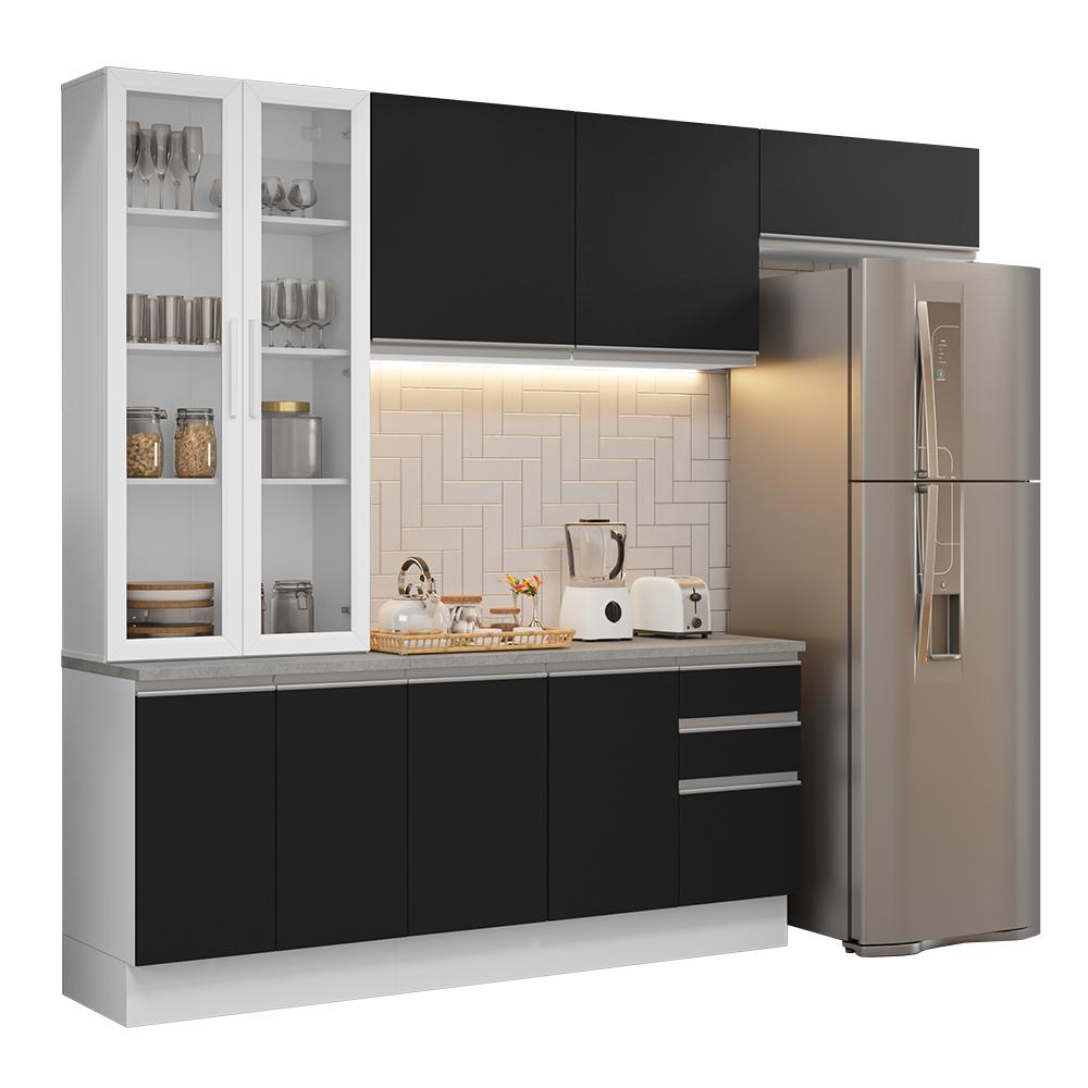 Cocina Integral Completa Armario De Vidrio Madesa Glamy Bn16