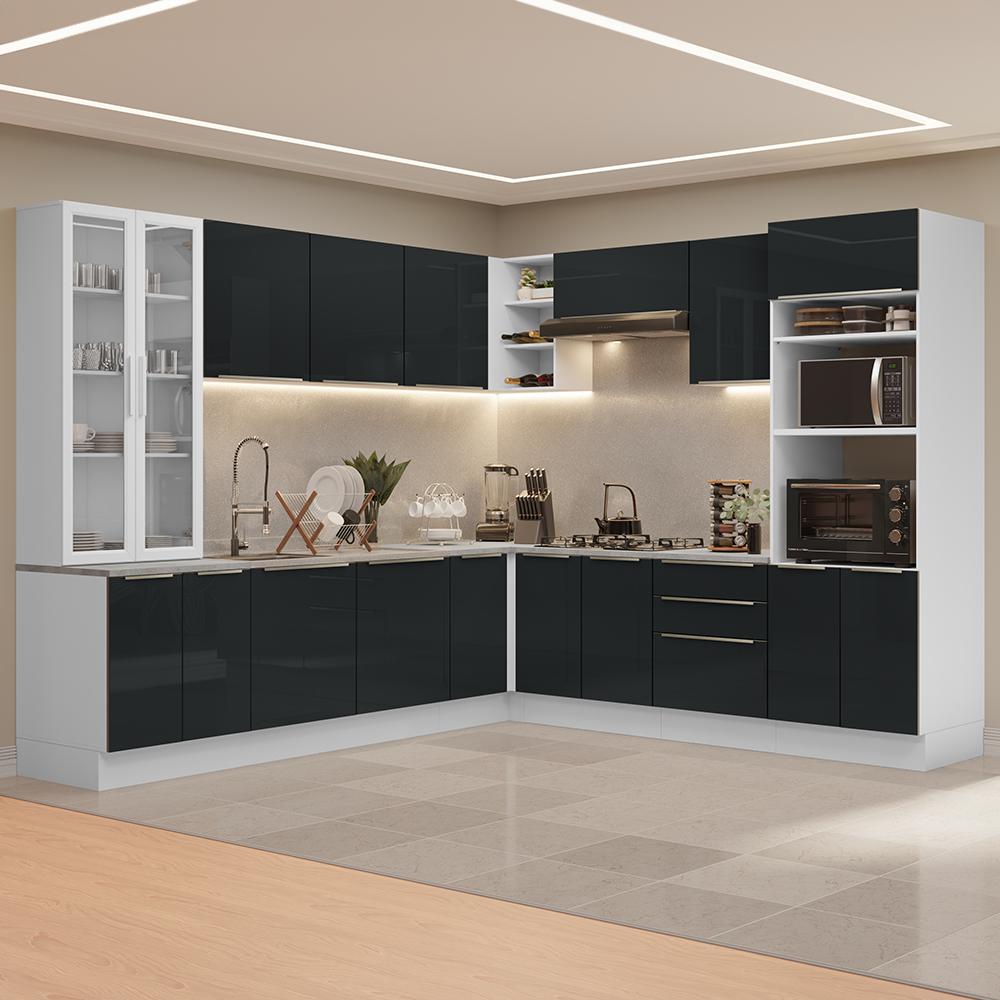 Foto 3 pulgar | Cocina Integral Completa Armario De Vidrio Madesa Lux Bn 01