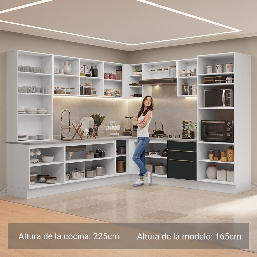 Foto 6 pulgar | Cocina Integral Completa Armario De Vidrio Madesa Lux Bn 01