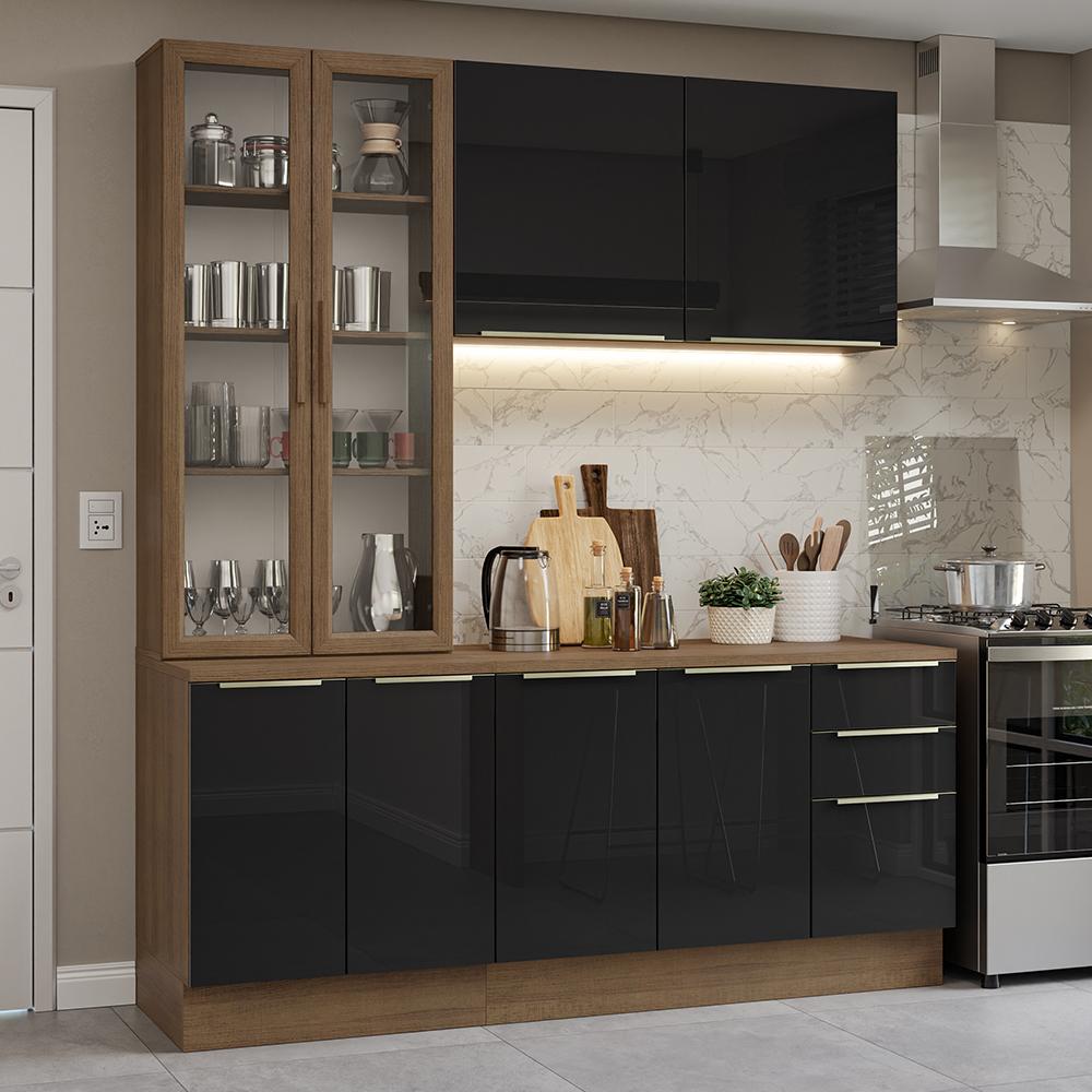 Foto 3 pulgar | Cocina Integral Completa Armario De Vidrio Madesa Lux Mn 02