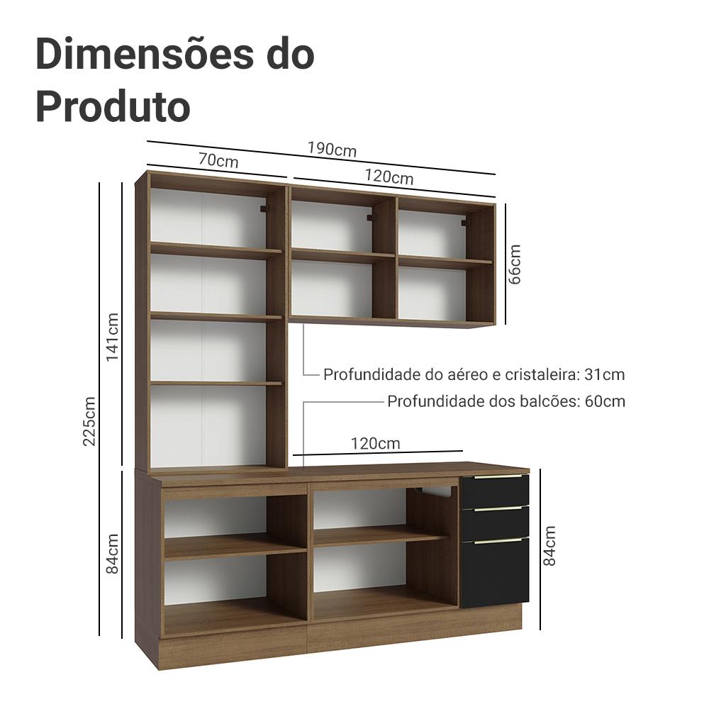Foto 4 pulgar | Cocina Integral Completa Armario De Vidrio Madesa Lux Mn 02