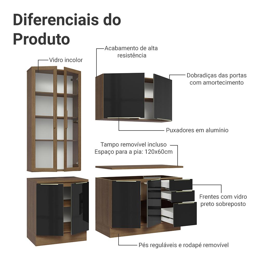 Foto 5 | Cocina Integral Completa Armario De Vidrio Madesa Lux Mn 02