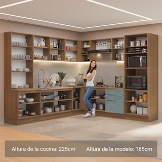 Foto 5 | Cocina Integral Completa Armario De Vidrio Madesa Lux Mg 01