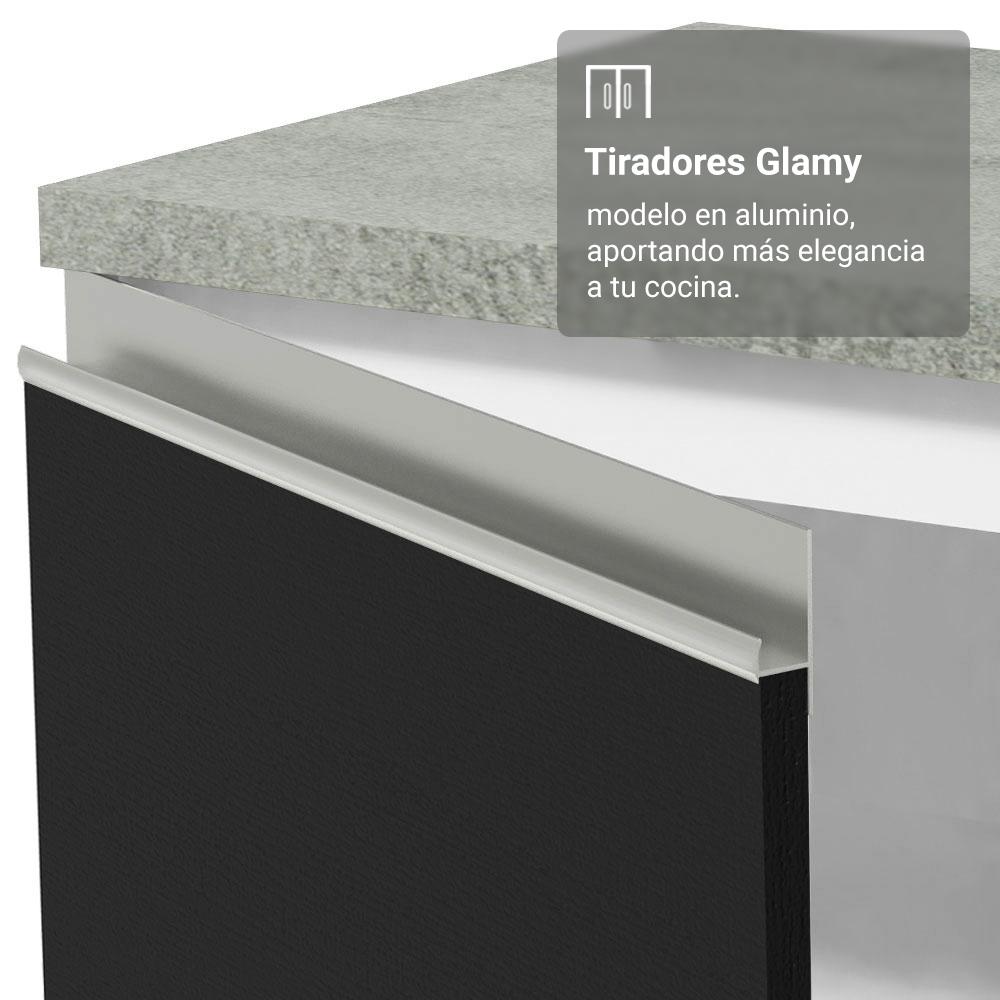 Foto 8 pulgar | Kit Gabinete Bajo Con Armario De Vidrio Madesa Glamy 70 Mb