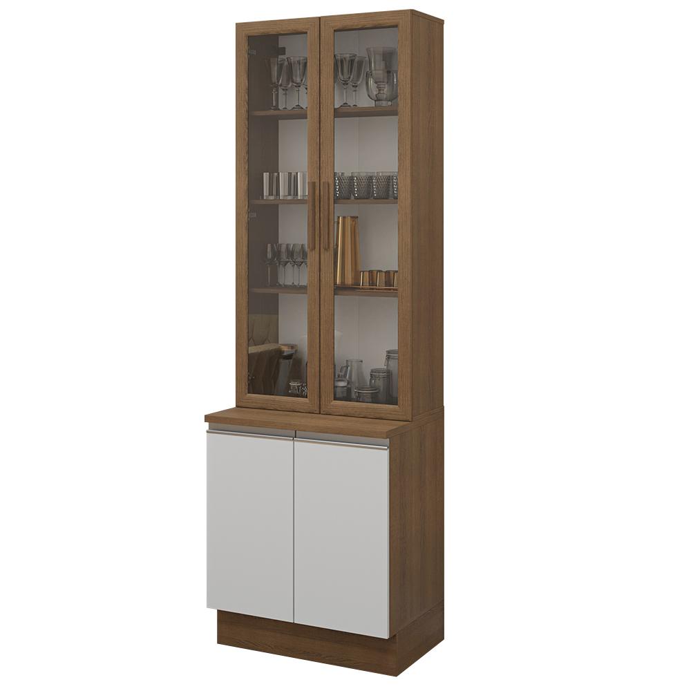 Foto 1 | Kit Gabinete Bajo Con Armario De Vidrio Madesa Glamy 70 Mb 01