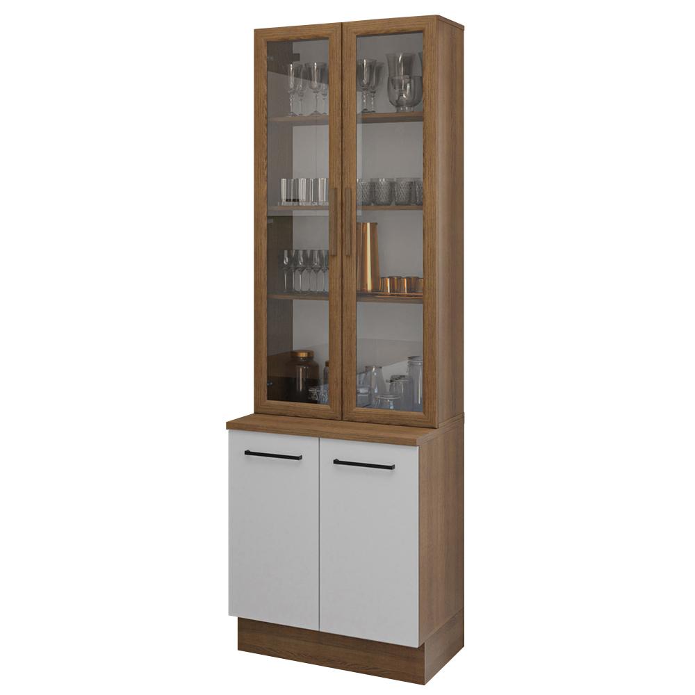 Kit Gabinete Bajo Con Armario De Vidrio Madesa Agata 70cm Mb