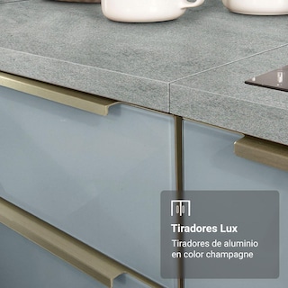 Foto 7 | Kit Gabinete Bajo Con Armario De Vidrio Madesa Lux Bb 01