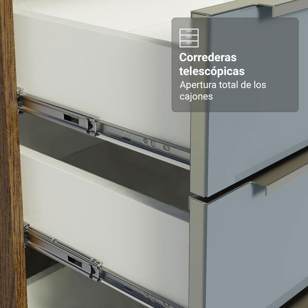 Foto 9 pulgar | Kit Gabinete Bajo Con Armario De Vidrio Madesa Lux 70cm Mg 1