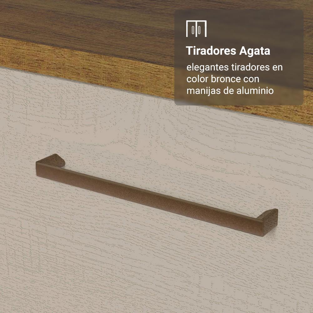 Foto 8 pulgar | Kit Gabinete Bajo Con Armario De Vidrio Madesa Agata 70cm Mc 01