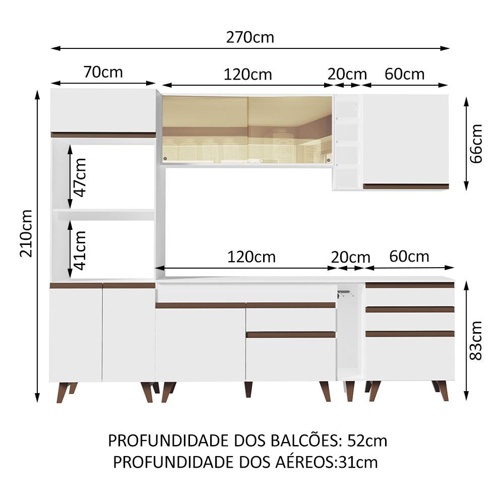 Foto 4 pulgar | Cocina Integral Completa Modular Madesa Reims 270cm Bb 01