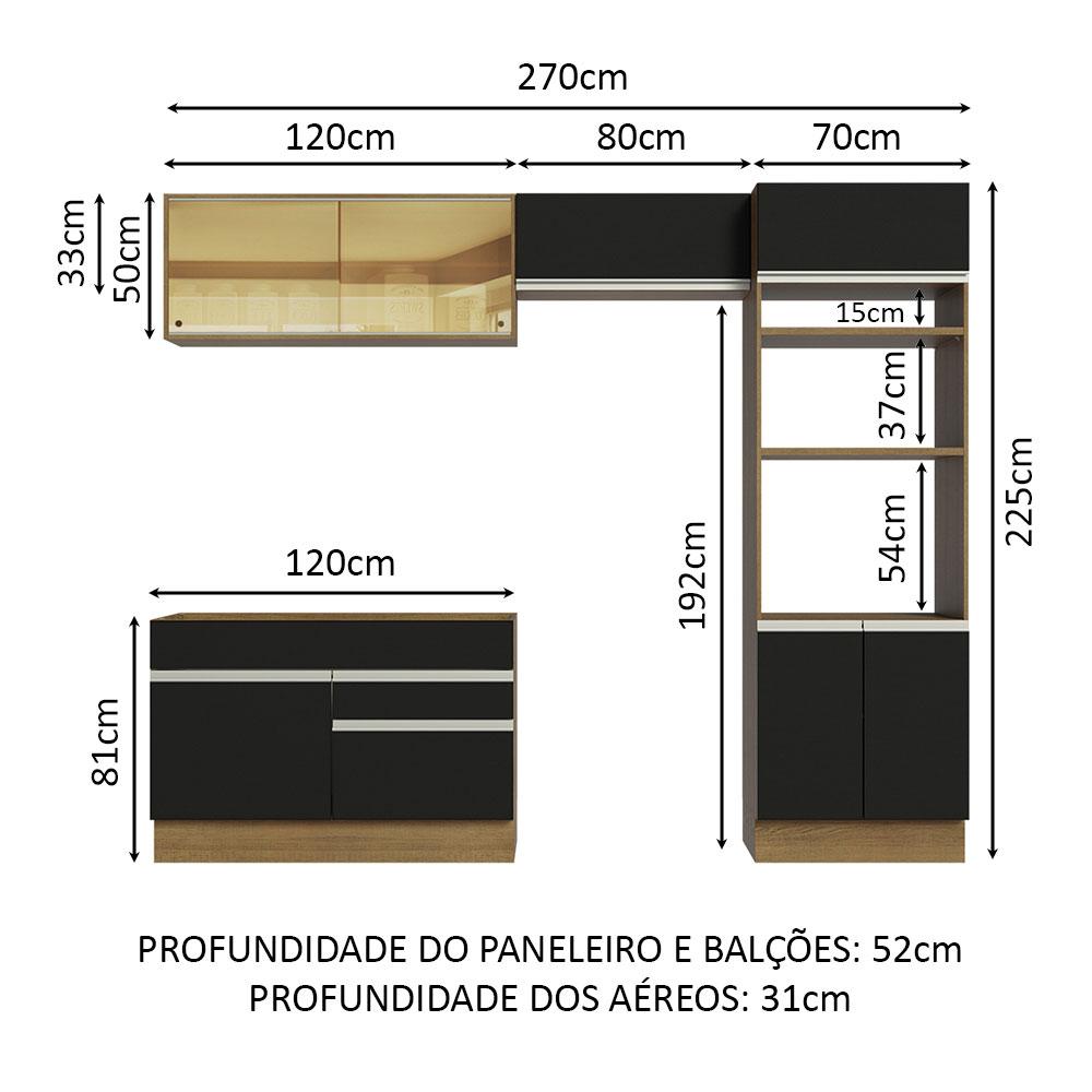 Foto 3 | Cocina Integral Completa Modular Madesa Glamy 270cm Mn 12