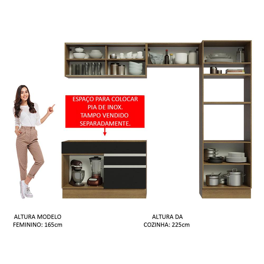 Foto 6 pulgar | Cocina Integral Completa Modular Madesa Glamy 270cm Mn 12