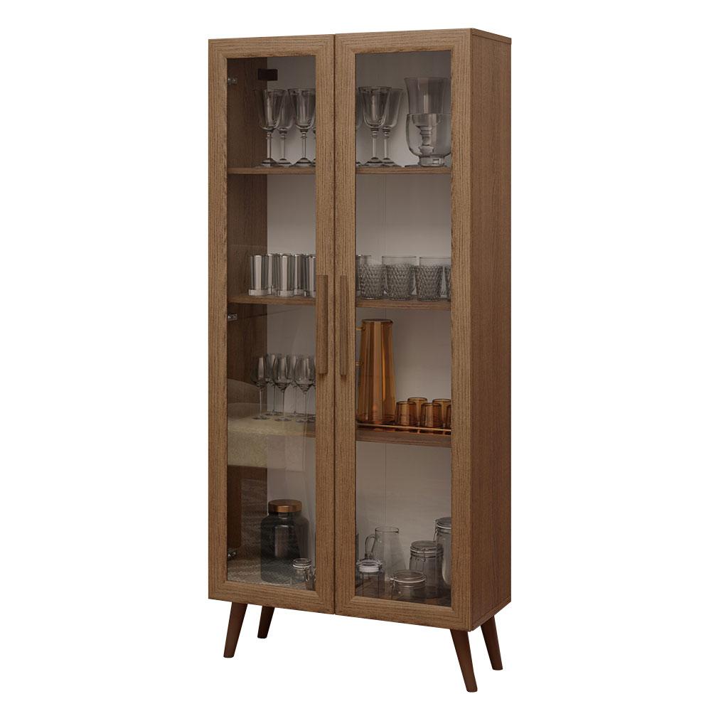 Foto 2 pulgar | Mueble Armario De Vidrio Madesa 2 Puertas Con Pies Mm 02