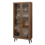 Mueble Armario De Vidrio Madesa 2 Puertas Con Pies Mm 02