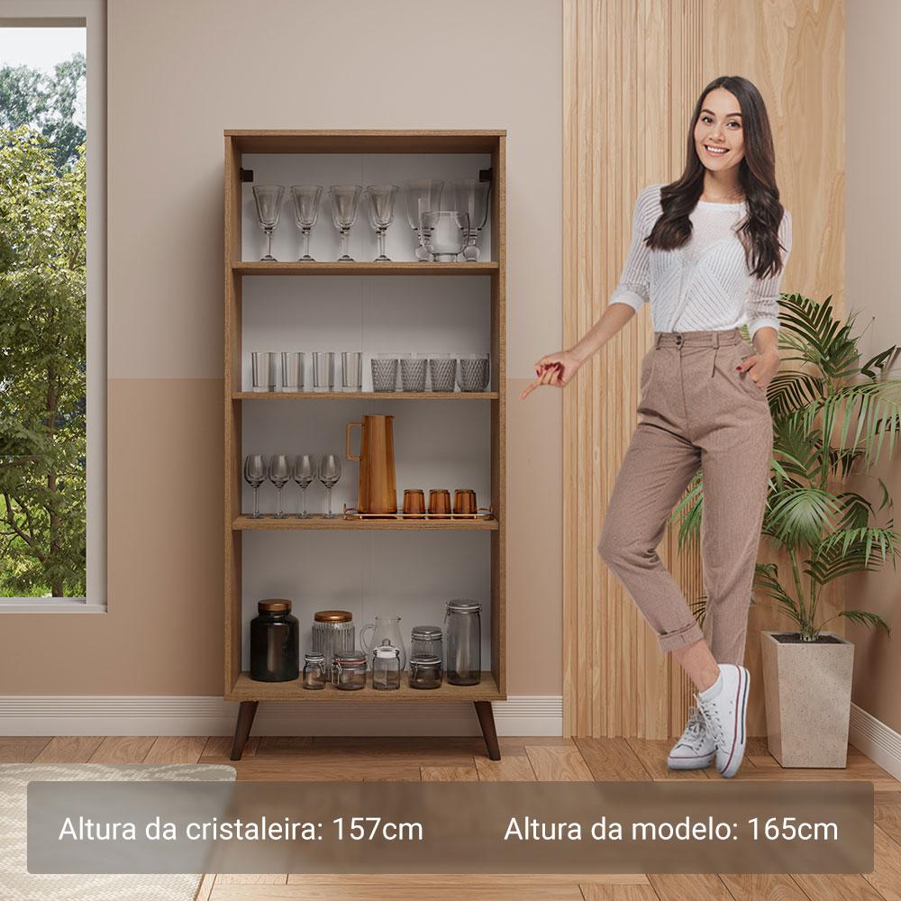 Foto 5 pulgar | Mueble Armario De Vidrio Madesa 2 Puertas Con Pies Mm 02