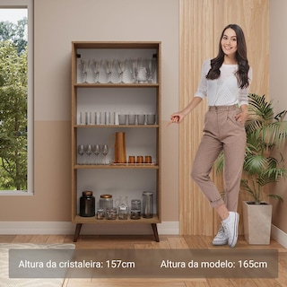 Foto 4 | Mueble Armario De Vidrio Madesa 2 Puertas Con Pies Mm 02