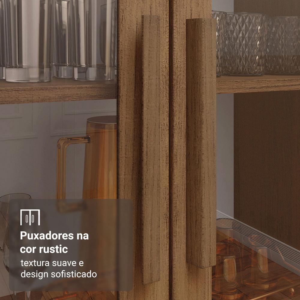 Foto 7 pulgar | Mueble Armario De Vidrio Madesa 2 Puertas Con Pies Mm 02
