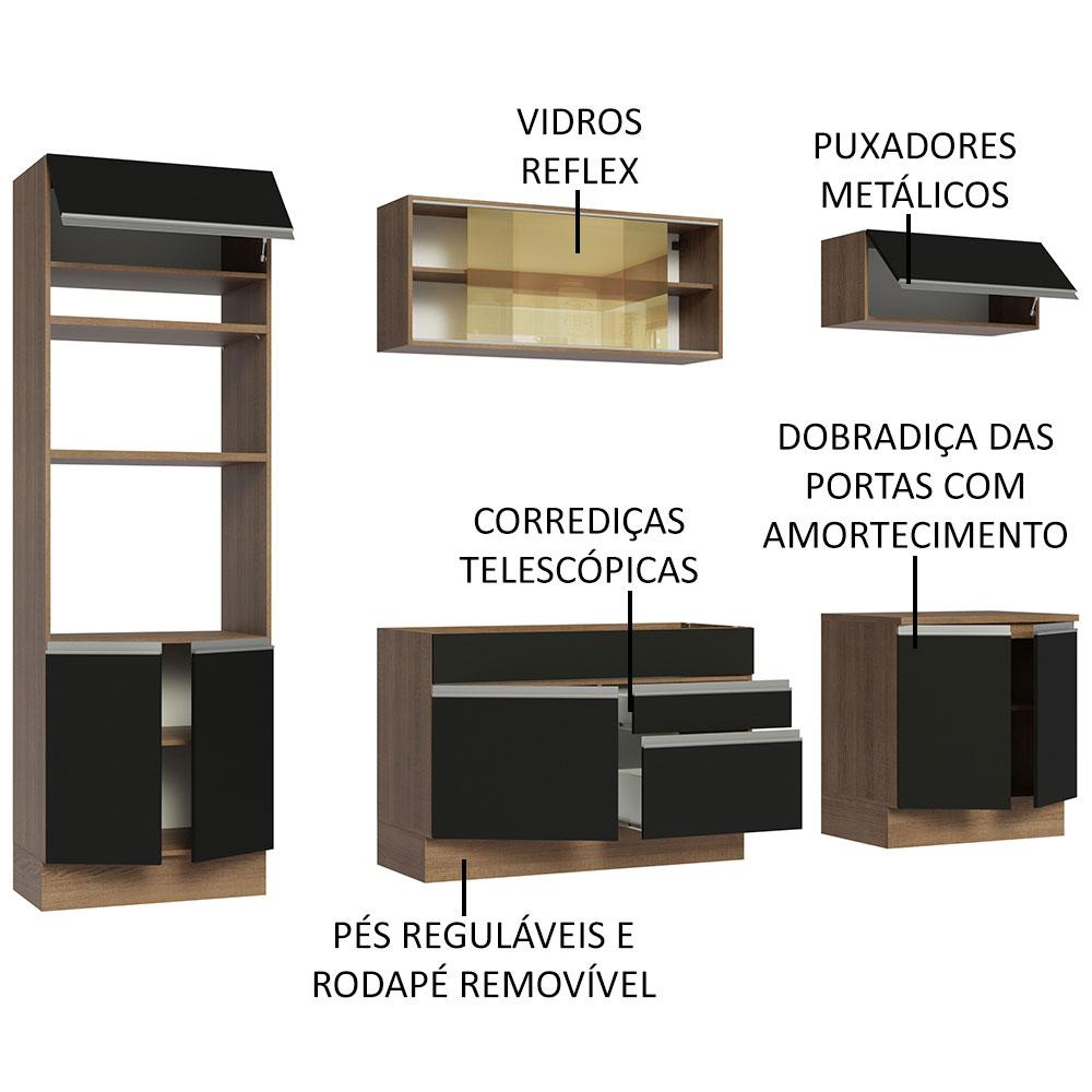 Foto 5 pulgar | Cocina Integral Completa Modular Madesa Glamy 270cm Mn 07