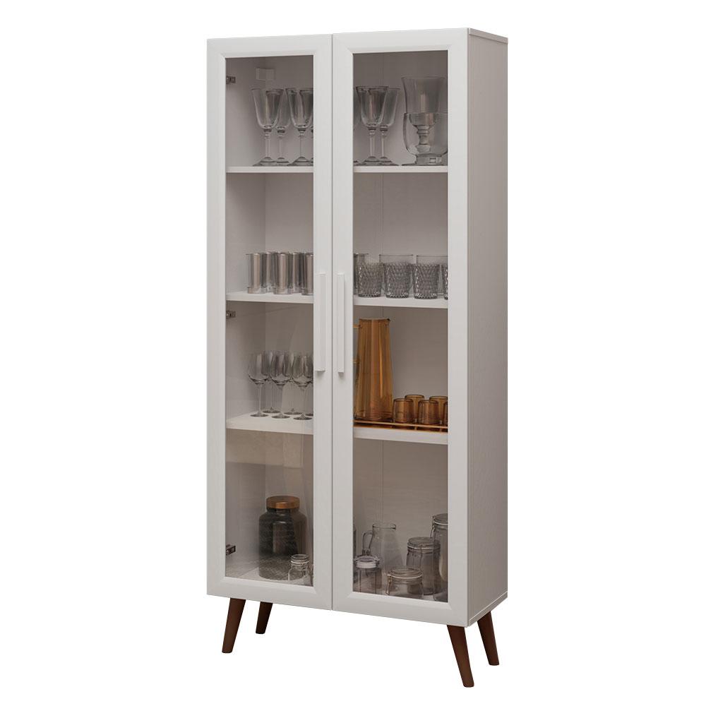 Foto 1 | Mueble Armario De Vidrio Madesa 2 Puertas Con Pies Bb 03