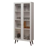 Mueble Armario De Vidrio Madesa 2 Puertas Con Pies Bb 03