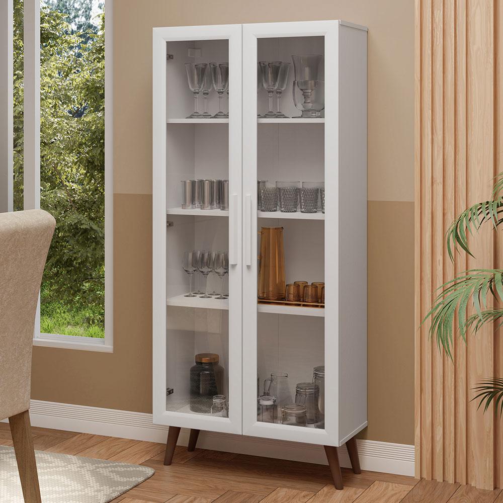 Foto 3 pulgar | Mueble Armario De Vidrio Madesa 2 Puertas Con Pies Bb 03