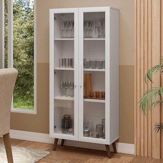 Foto 2 | Mueble Armario De Vidrio Madesa 2 Puertas Con Pies Bb 03
