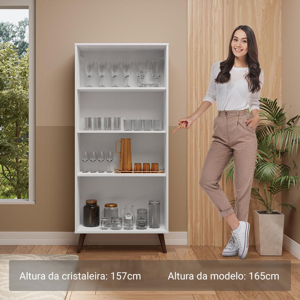 Foto 5 pulgar | Mueble Armario De Vidrio Madesa 2 Puertas Con Pies Bb 03