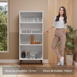Foto 4 | Mueble Armario De Vidrio Madesa 2 Puertas Con Pies Bb 03