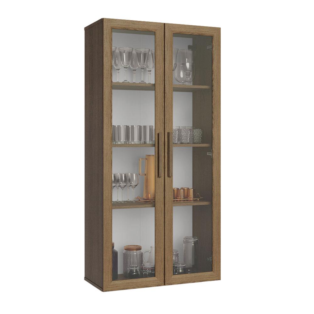 Mueble Armario De Vidrio Madesa 2 Puertas Sin Pies Mm 01
