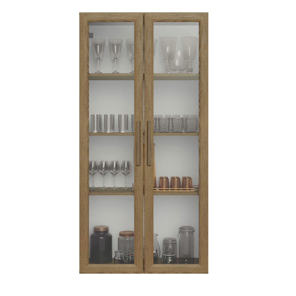 Foto 6 pulgar | Mueble Armario De Vidrio Madesa 2 Puertas Sin Pies Mm 01