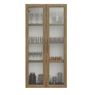 Foto 5 | Mueble Armario De Vidrio Madesa 2 Puertas Sin Pies Mm 01