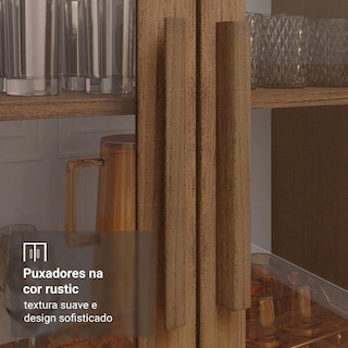 Foto 6 | Mueble Armario De Vidrio Madesa 2 Puertas Sin Pies Mm 01