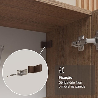 Foto 8 | Mueble Armario De Vidrio Madesa 2 Puertas Sin Pies Mm 01