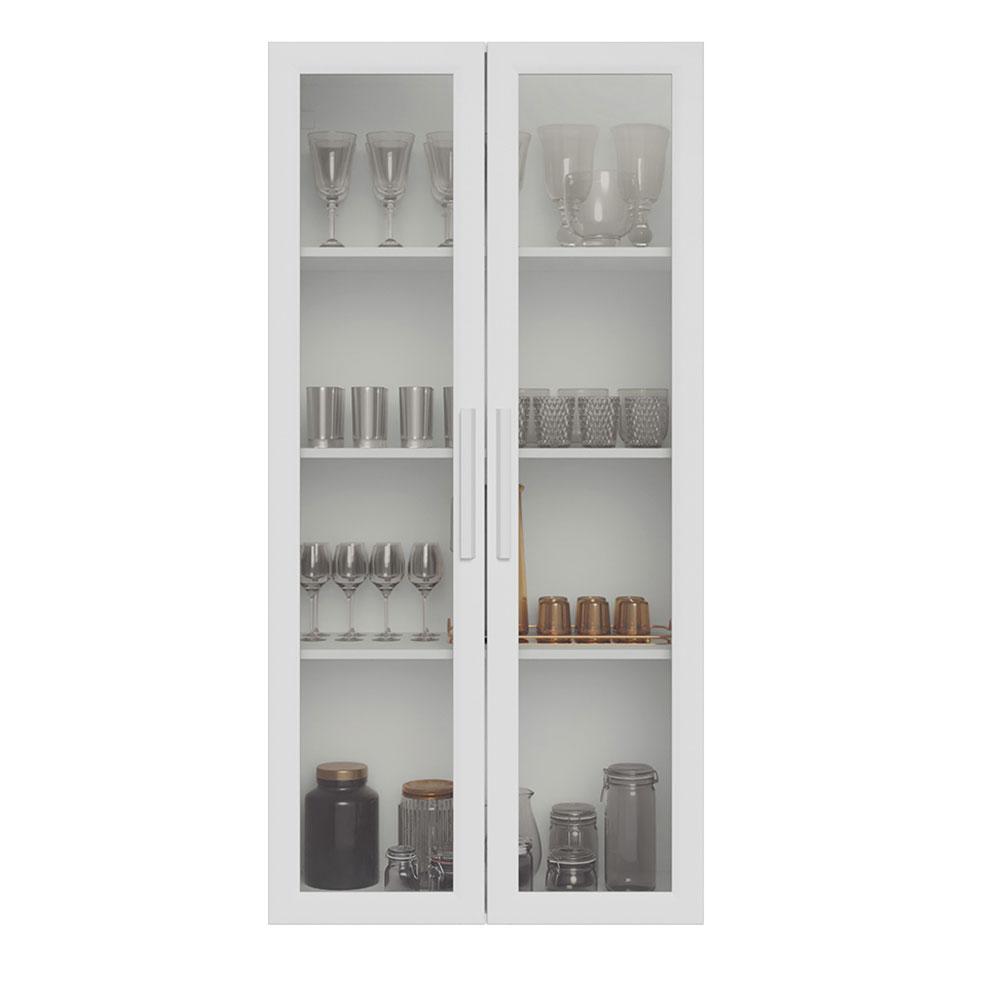 Foto 6 pulgar | Mueble Armario De Vidrio Madesa 2 Puertas Sin Pies Bb 01