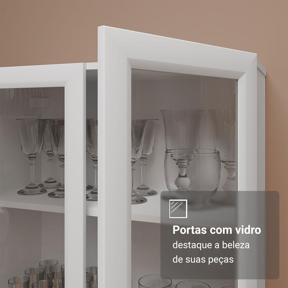 Foto 8 pulgar | Mueble Armario De Vidrio Madesa 2 Puertas Sin Pies Bb 01